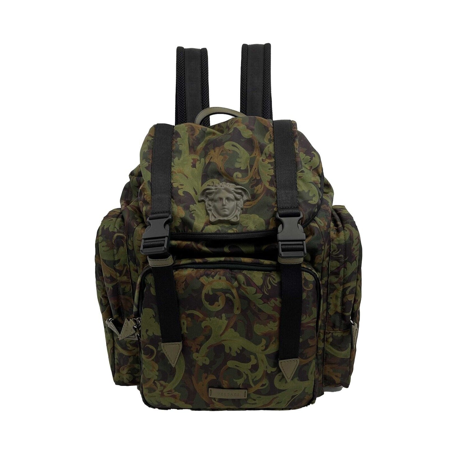 Versace - NEW La Medusa Men's Camo Green Large Nylon Backpack