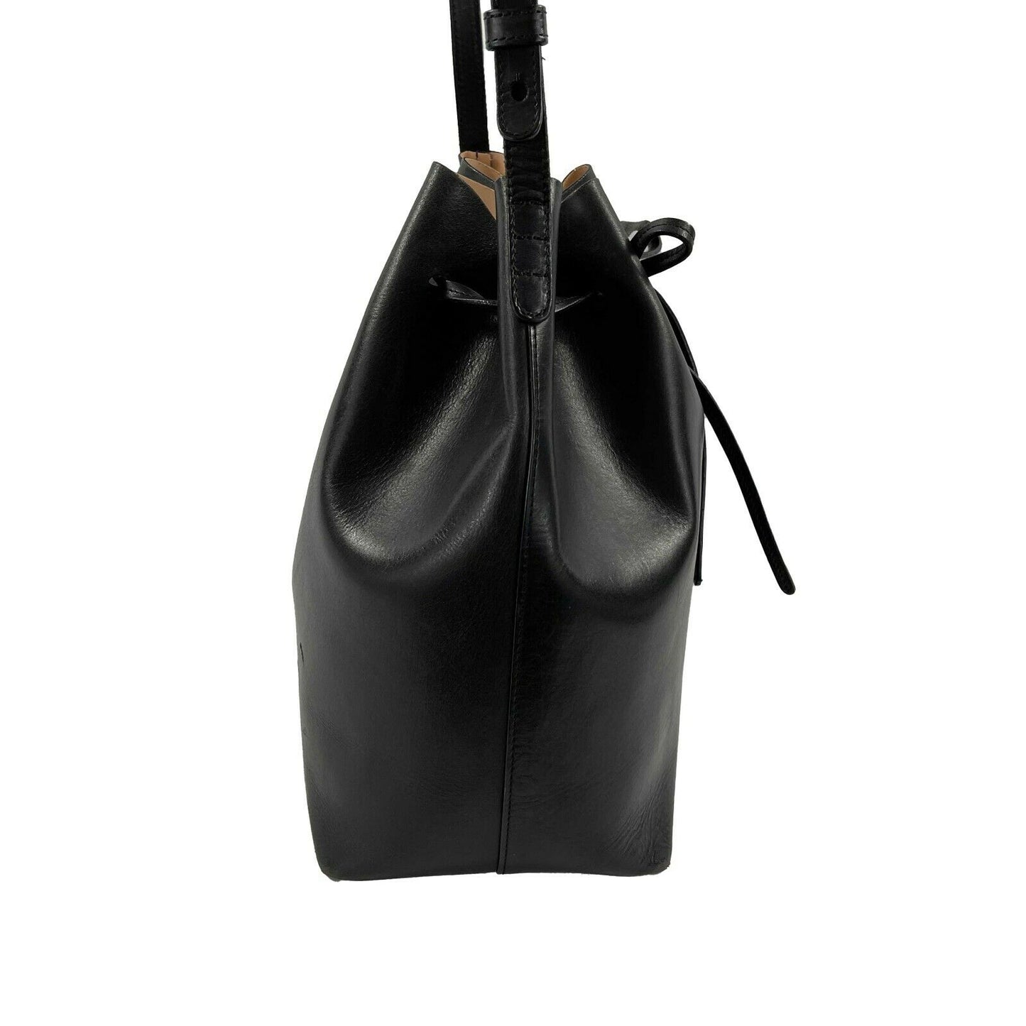 Mansur Gavriel - Black Leather Bucket Bag w/ Pouch - Crossbody Strap