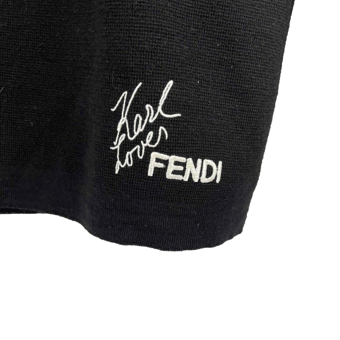 FENDI x Karl Lagerfeld - 'Karlito' Pullover - Black - IT 52 / US XL