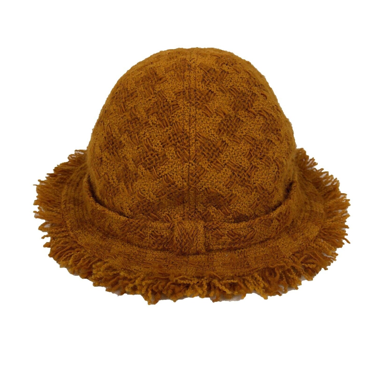 CHANEL - Vintage Orange Cloth Yarn Bucket Hat - Fringe Detail - 57 / S