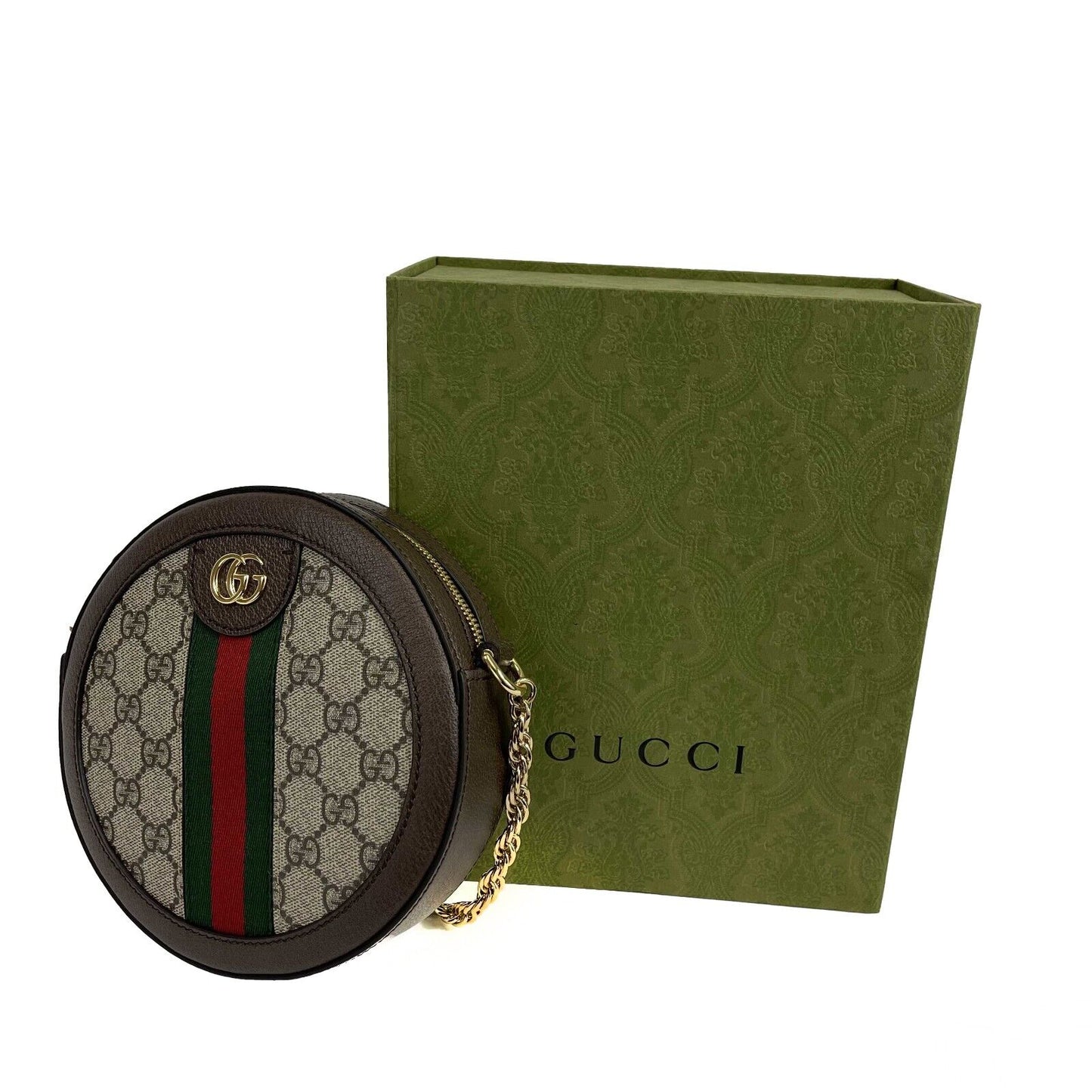 Gucci - Ophidia GG Mini Round Shoulder Bag - NEW Kitted