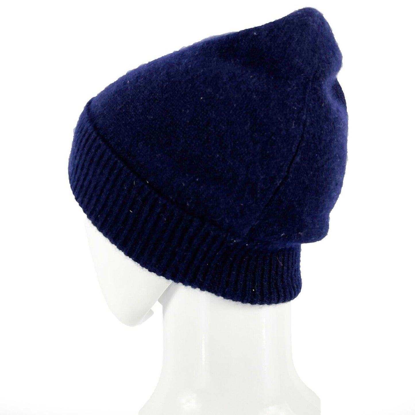 CHANEL - Cashmere CC Logo Beanie - Navy Blue Hat - CC Logo - One Size