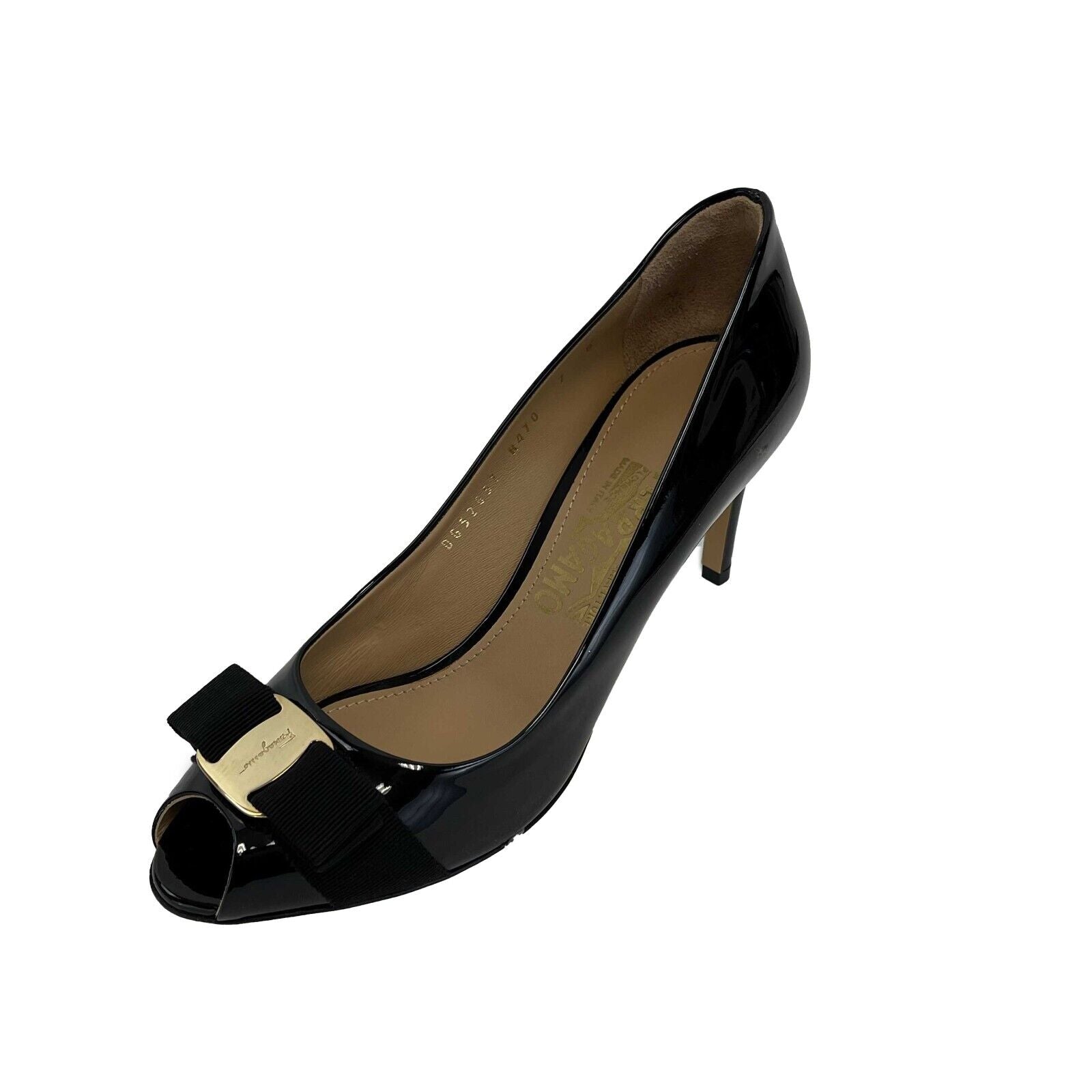 Ferragamo peep toe pump best sale