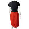 CHANEL - New - 2019 Skirt - Runway Tweed Midi CC Pencil Orange 19K - 42 US 10