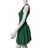 Alexander McQueen - Solid Sleeveless Midi Flare - Green Dress - XS
