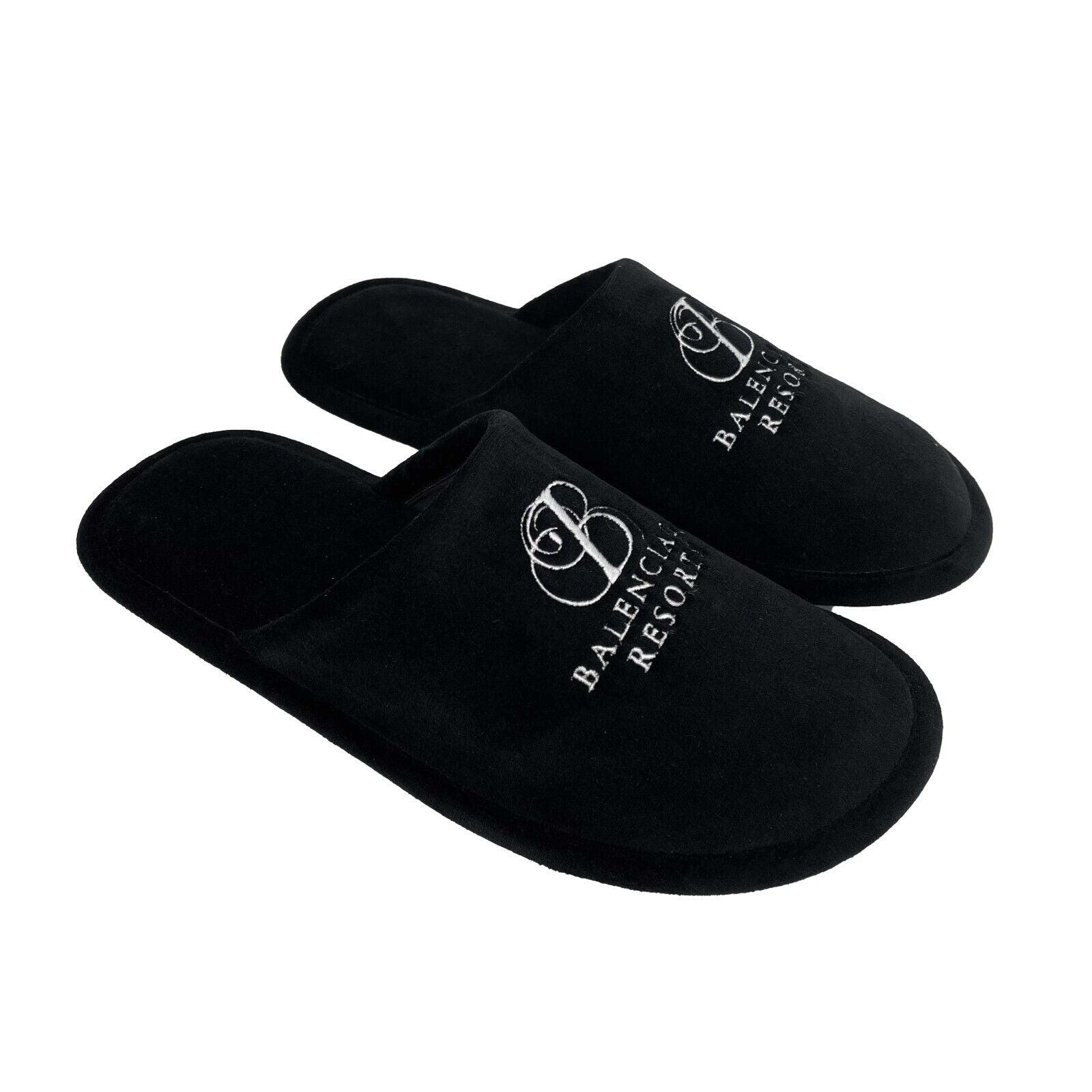 Balenciaga - New w/ Tags - Black Velour Slippers - 42 US 9 - BougieHabit