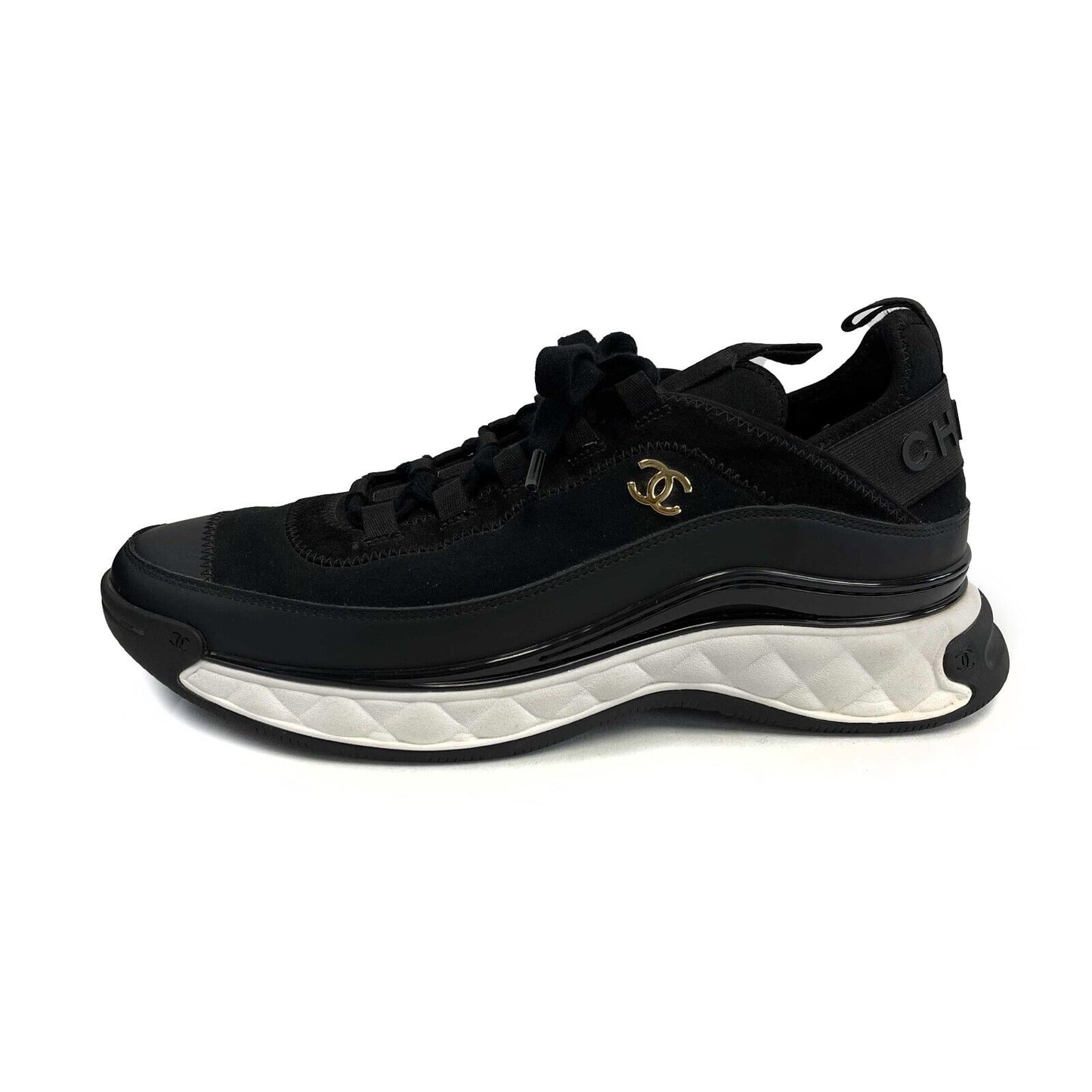 Chanel - Excellent - CC Trail Runner Sneaker - Black - 42 US 7