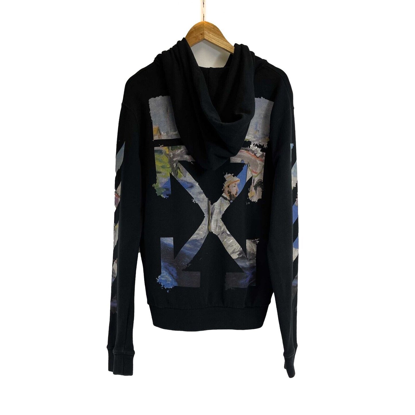 Off-White - Multicolor Oil Monet Painting Zip Hoodie - Black Jacket - Size M