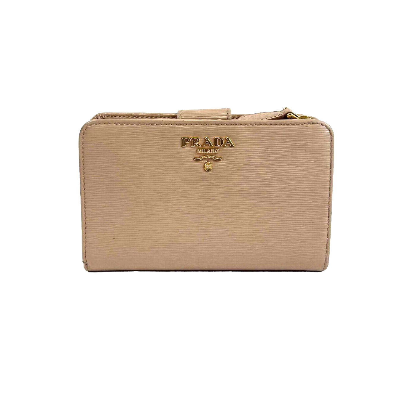 Prada - Small Saffiano Leather Card Wallet - Powder Pink / Gold