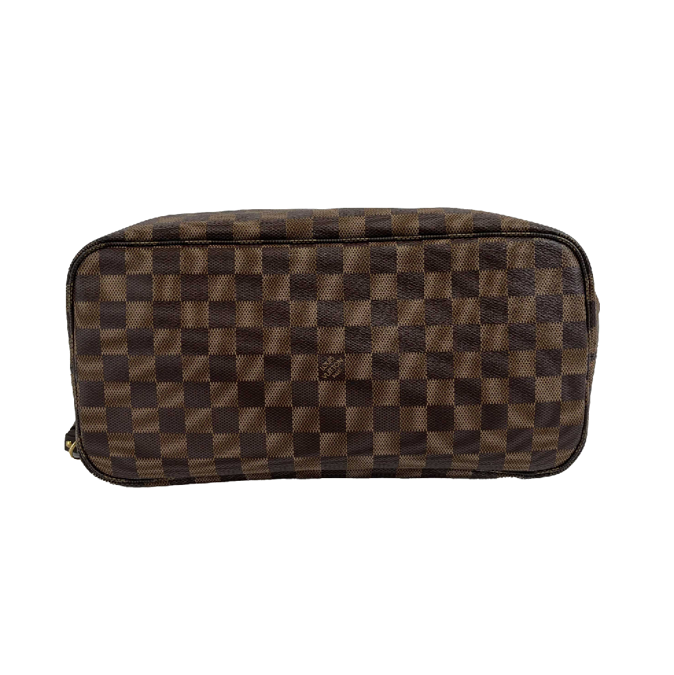 Louis Vuitton - LV Neverfull Damier Ebene MM - Brown / Red Tote / Shoulder Bag