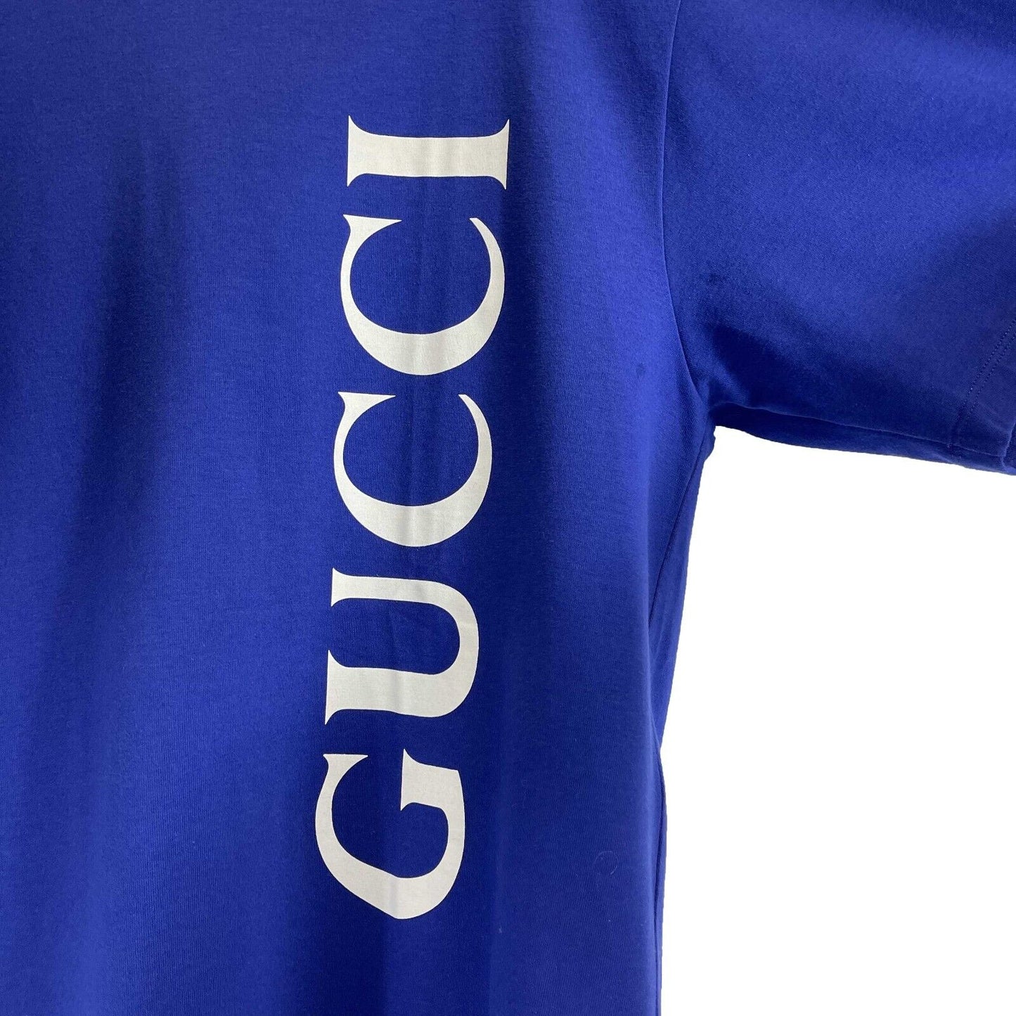 Gucci - Excellent - Men's Logo Print T-shirt - Blue / Purple - Size L