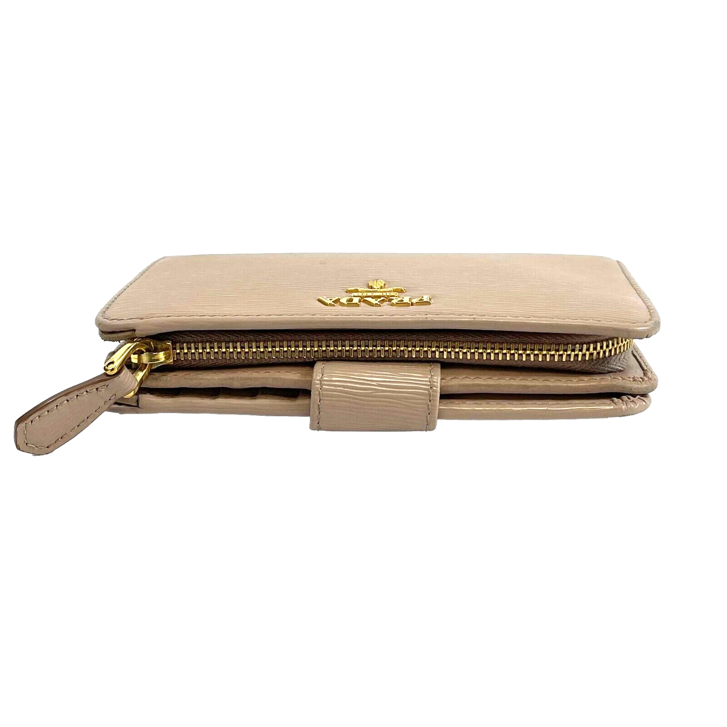 Prada - Small Saffiano Leather Card Wallet - Powder Pink / Gold