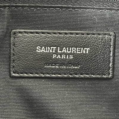 Saint Laurent - Excellent - Loulou Puffer Small - Black / Silver Shoulder Bag