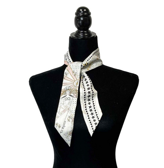 Christian Dior - La Papesse Tarot Mitzah Twill Scarf - White - OS