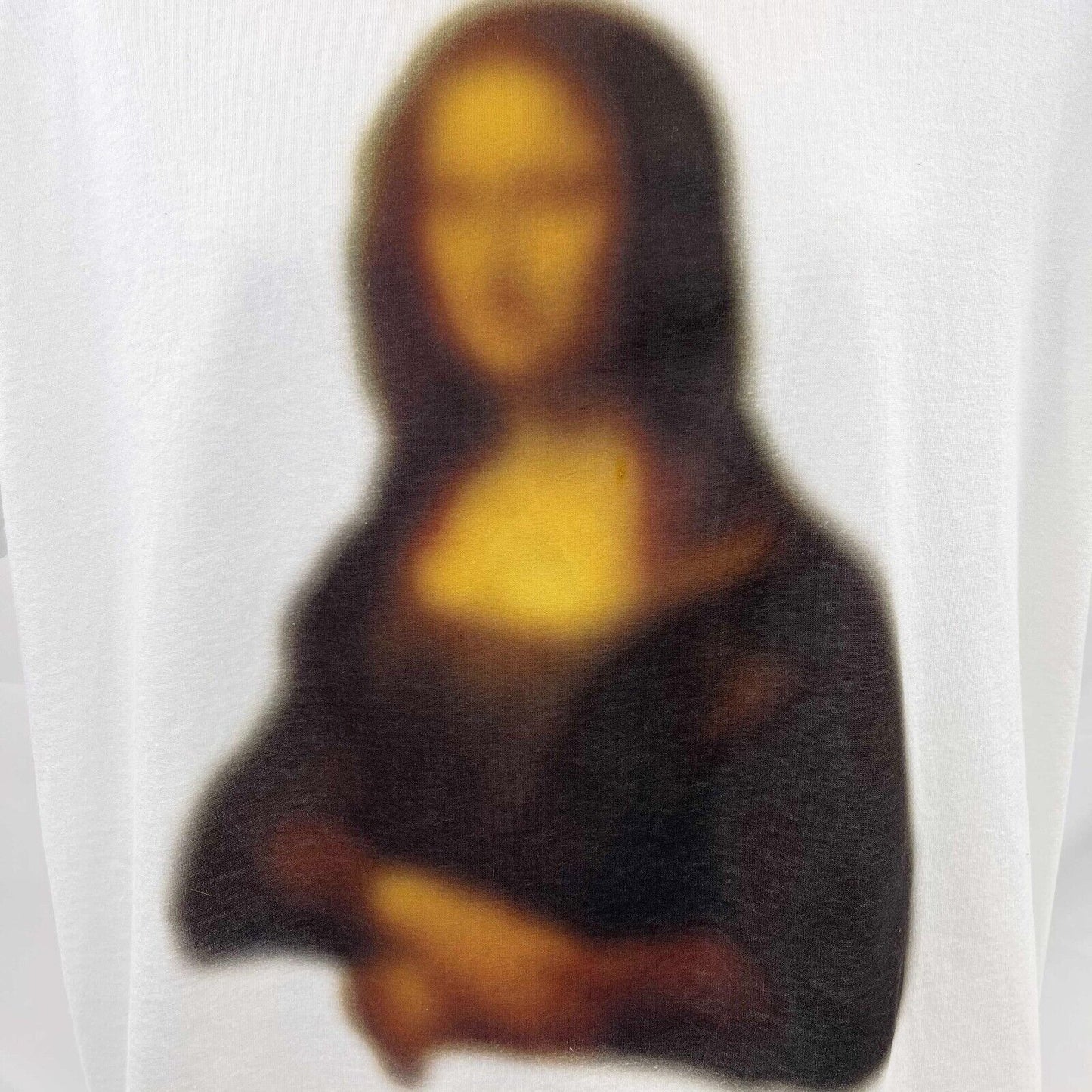 OFF-WHITE Virgil Abloh - New w/ Tags - Blurred Mona Lisa Print - White - L -T op