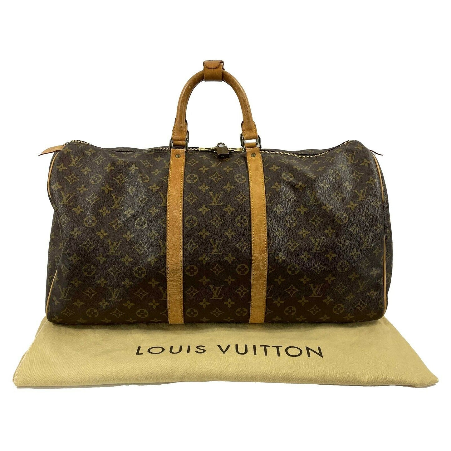 LV Louis Vuitton - Keepall 50 Large Duffle Bag - Brown Monogram Travel