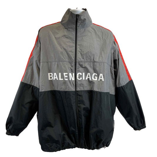 Balenciaga - Oversized Logo Elephant / Windbreaker Grey Jacket - Size 48