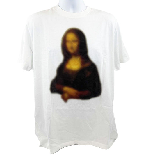 OFF-WHITE Virgil Abloh - New w/ Tags - Blurred Mona Lisa Print - White - L -T op