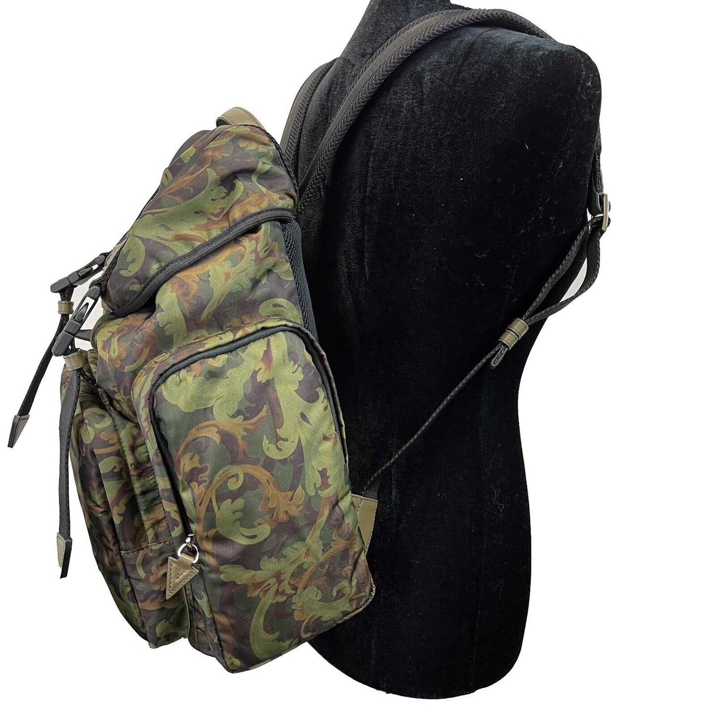 Versace - NEW La Medusa Men's Camo Green Large Nylon Backpack