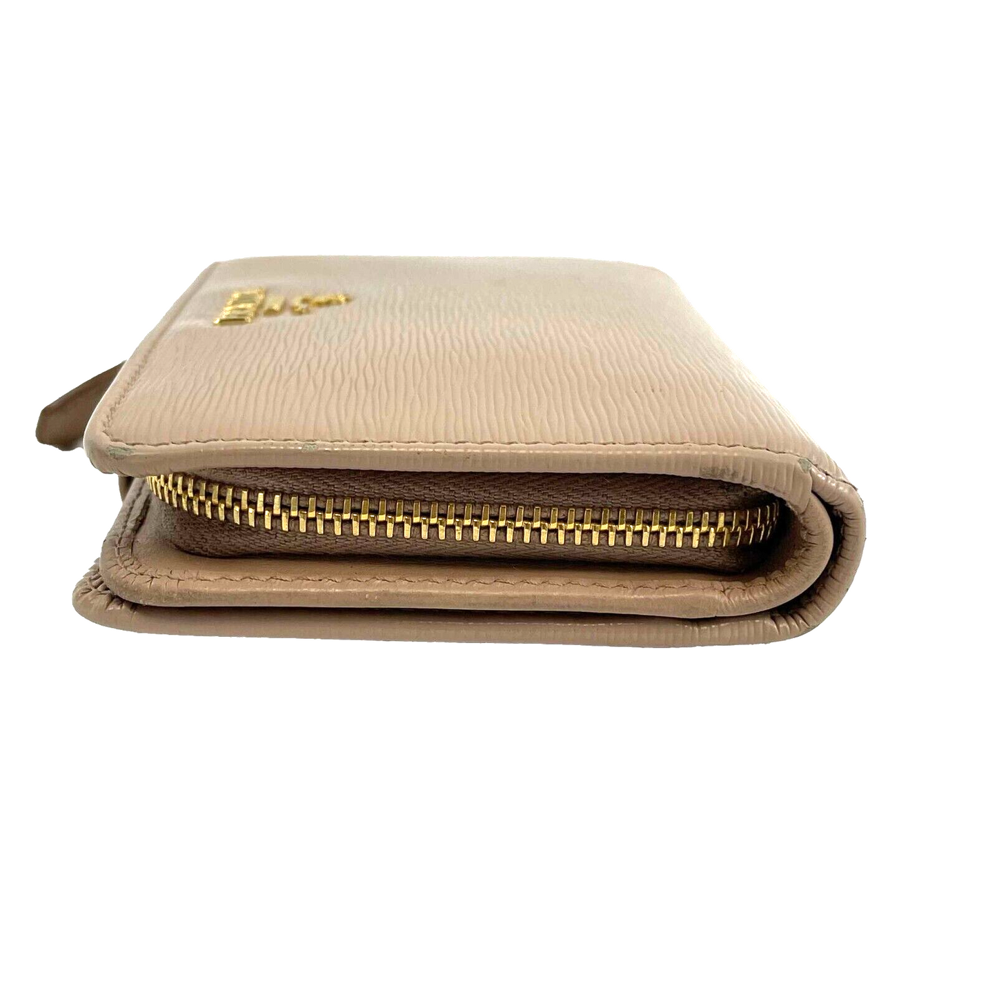 Prada - Small Saffiano Leather Card Wallet - Powder Pink / Gold