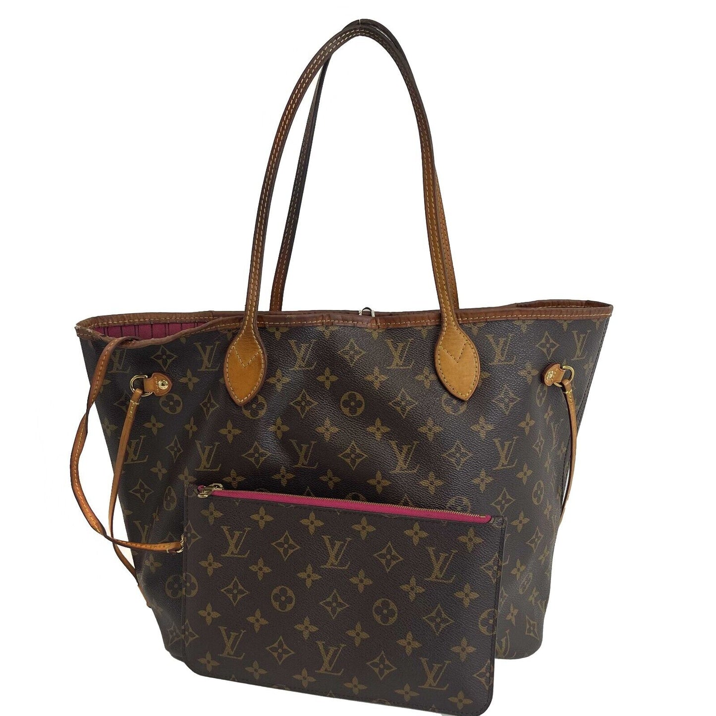 Louis Vuitton - LV Neverfull MM - Brown / Purple inside w/ Pouch