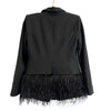 Lucy Paris - New w/ Tags - Feather Trim Blazer - Black - Small - Jacket