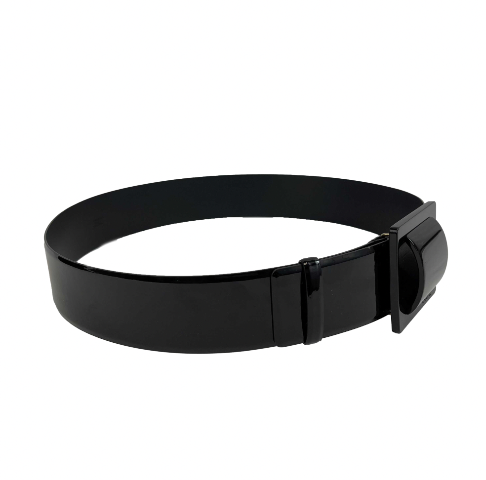 Chanel - Patent Leather Belt - Black - 90/36 - Belt