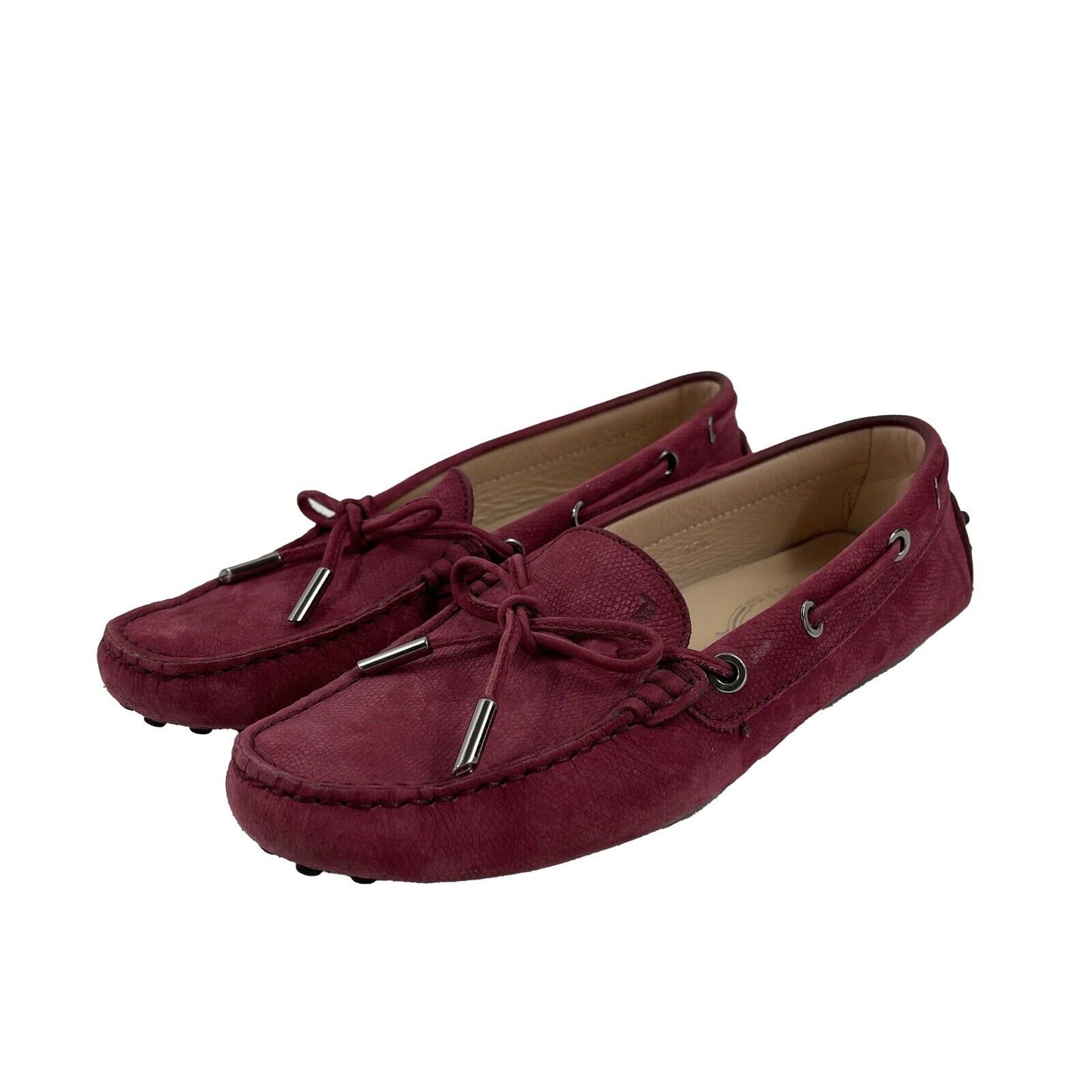 Tod's - Leather Gommino Driving Loafers - Violet - 37.5- US 7.5