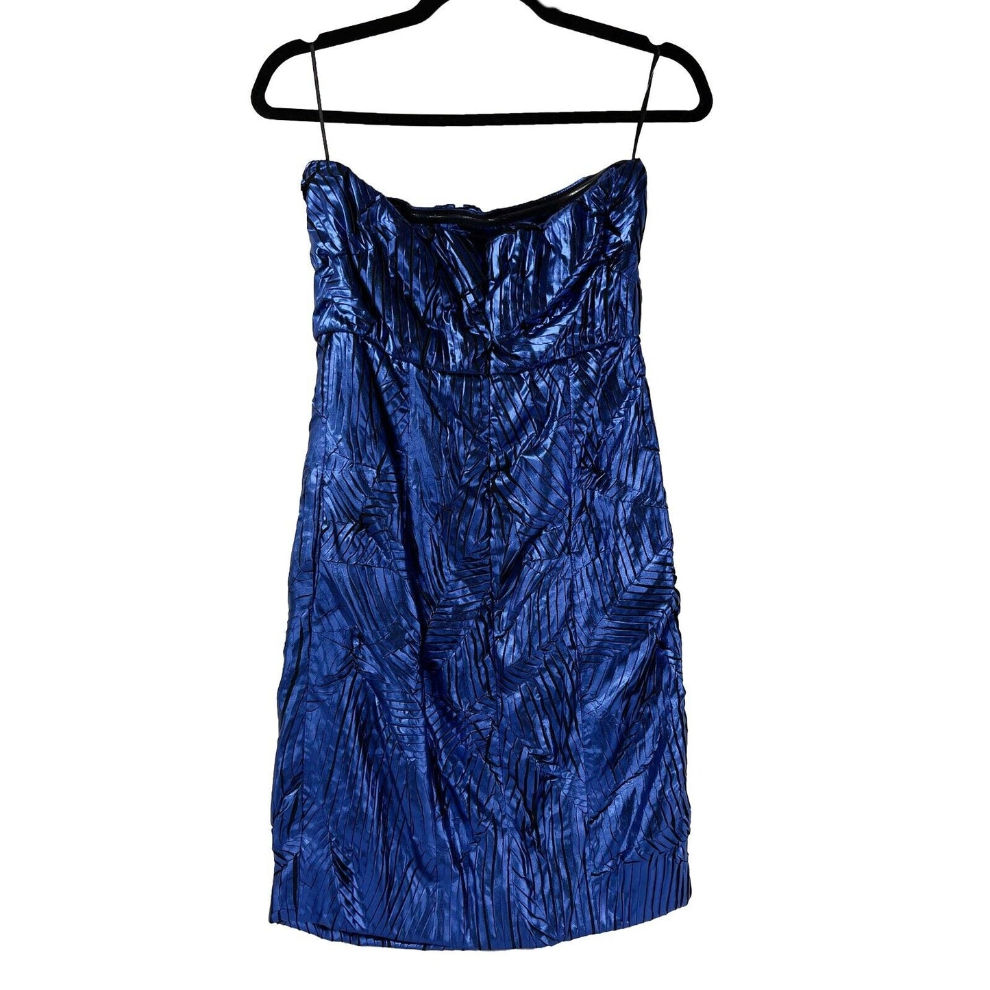 CHANEL - Fall 2012 Runway 12A Metallic Strapless Dress - Blue Geometric 38 US 6