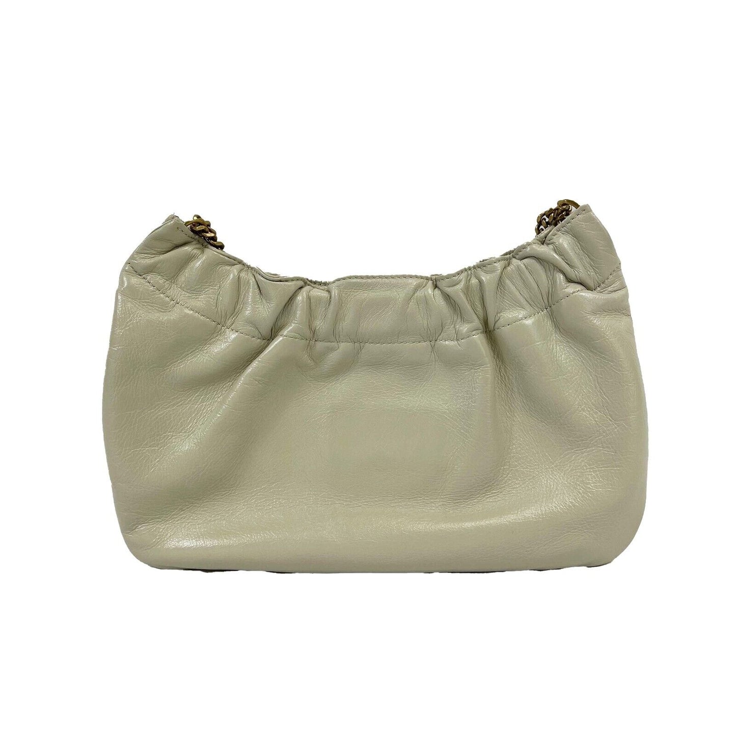 Saint Laurent - Excellent - Pac Pac Ruched Hobo Bag - Winter White Shoulder Bag