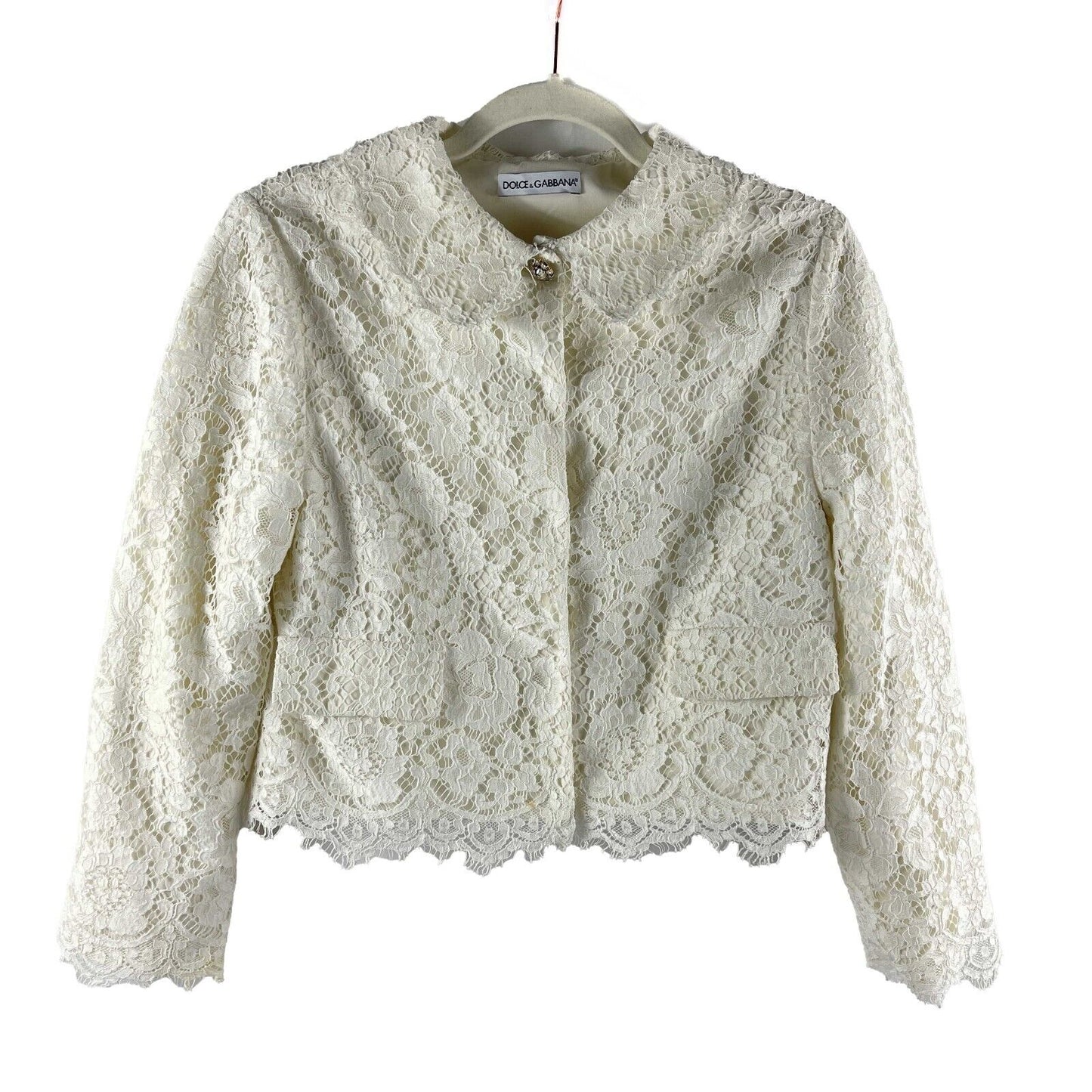 Dolce & Gabbana - Lace White Blazer - Size KIDS 11/12 - Adult XS